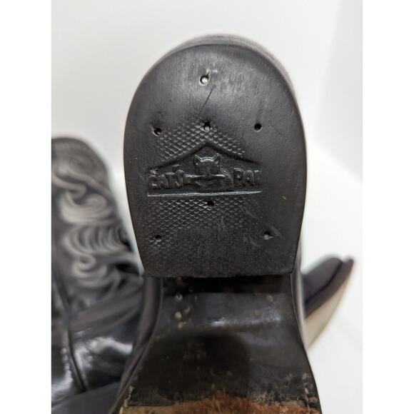 Olathe Vtge Western Boots 10B.Made Olathe Kansas USA Cats Paw Heel Can Be Unisex - Picture 11 of 16